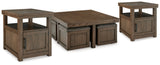 Boardernest Brown Coffee Table and 2 End Tables - Ornate Home