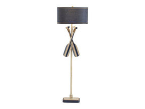 Boat Oar Blue/White Floor Lamp - Ornate Home