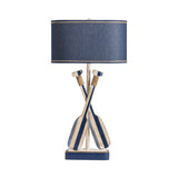 Boat Oar Blue/White Table Lamp (Set of 2) - Ornate Home