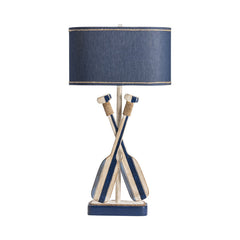 Boat Oar Blue/White Table Lamp (Set of 2) - Ornate Home