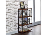 Bob Weathered Oak & Black Bookshelf - Ornate Home
