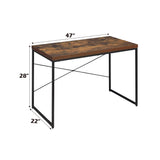 Bob Weathered Oak & Black Desk - Ornate Home