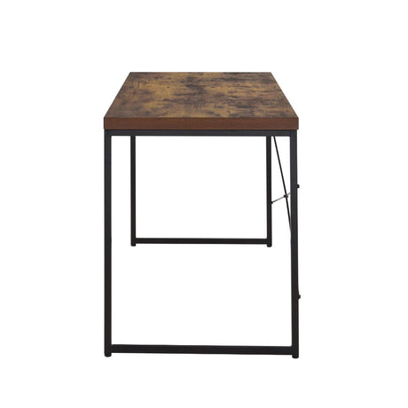 Bob Weathered Oak & Black Desk - Ornate Home