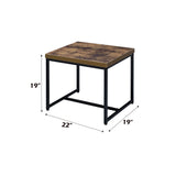 Bob Weathered Oak & Black End Table - Ornate Home
