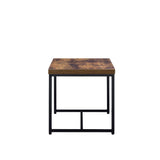 Bob Weathered Oak & Black End Table - Ornate Home