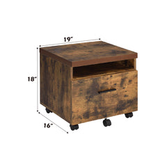 Bob Weathered Oak & Black File Cabinet - Ornate Home