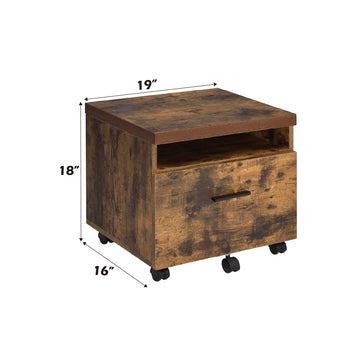 Bob Weathered Oak & Black File Cabinet - Ornate Home