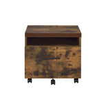 Bob Weathered Oak & Black File Cabinet - Ornate Home