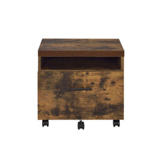 Bob Weathered Oak & Black File Cabinet - Ornate Home