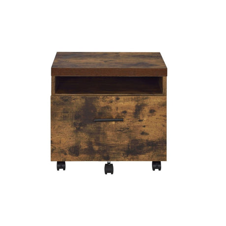 Bob Weathered Oak & Black File Cabinet - Ornate Home