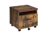 Bob Weathered Oak & Black File Cabinet - Ornate Home