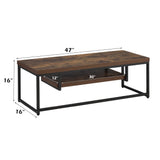 Bob Weathered Oak & Black TV Stand / 50 Inch - Ornate Home