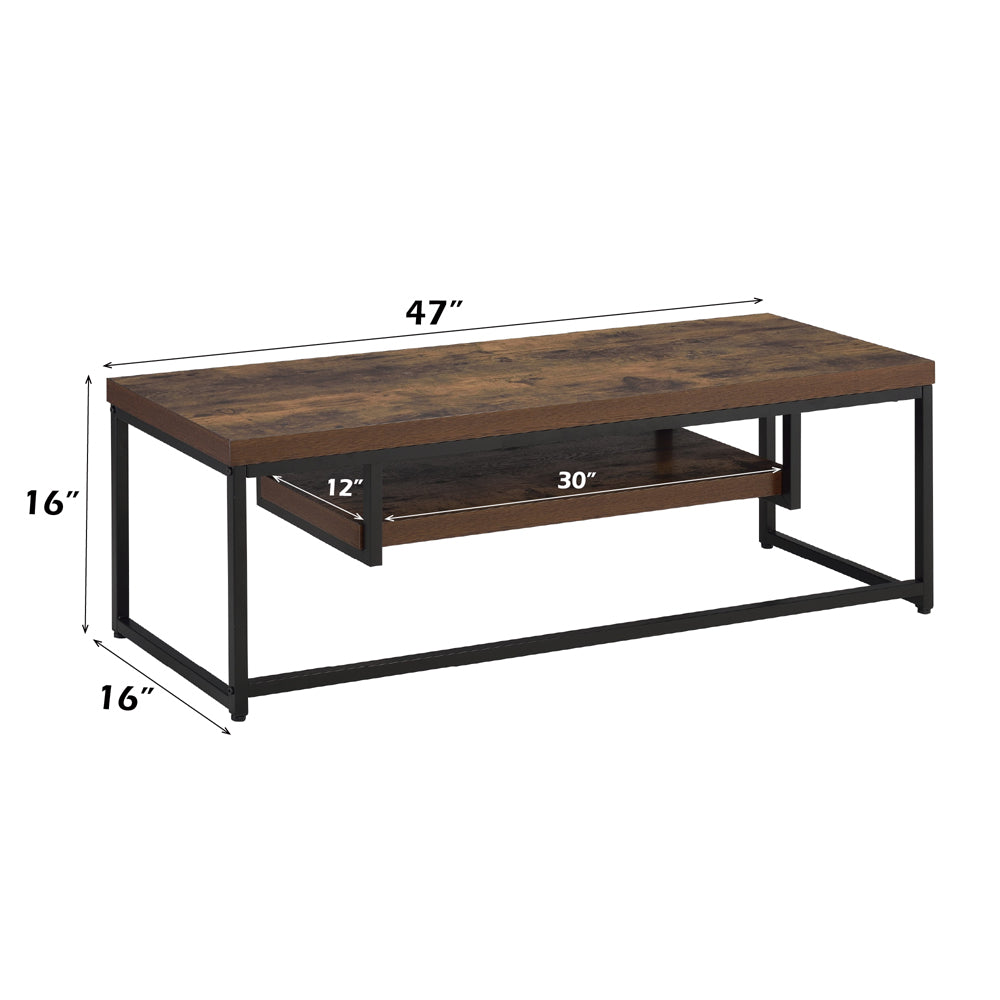 Bob Weathered Oak & Black TV Stand / 50 Inch - Ornate Home