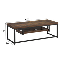 Bob Weathered Oak & Black TV Stand / 50 Inch - Ornate Home