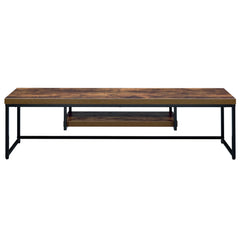 Bob Weathered Oak & Black TV Stand / 60 Inch - Ornate Home