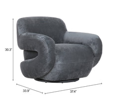 Boble Storm Gray Swivel Chair - Ornate Home