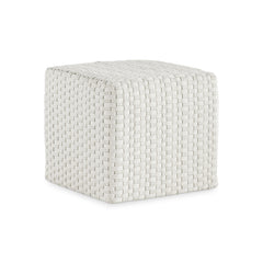 Boca White Outdoor Ottoman - Ornate Home
