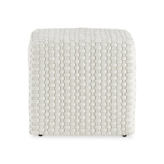 Boca White Outdoor Ottoman - Ornate Home