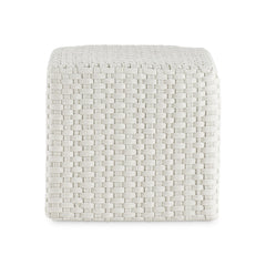 Boca White Outdoor Ottoman - Ornate Home