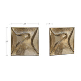 Bode Aged Brass Wall Sculpture - Ornate Home