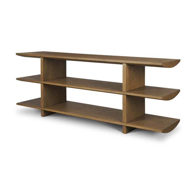 Boden Brown 74" Wood Console Table with Open Shelves - Ornate Home