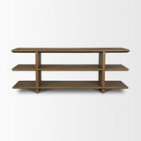 Boden Brown 74" Wood Console Table with Open Shelves - Ornate Home