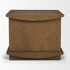 Boden Brown Wood Side Table with Open Shelves - Ornate Home
