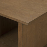 Boden Brown Wood Side Table with Open Shelves - Ornate Home