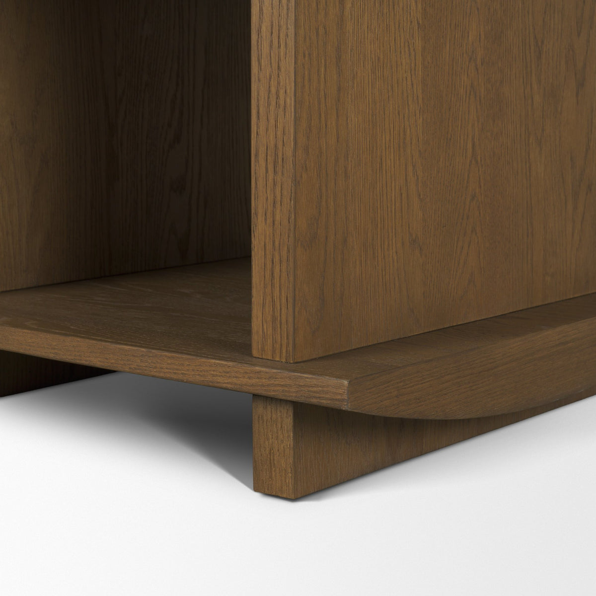 Boden Brown Wood Side Table with Open Shelves - Ornate Home