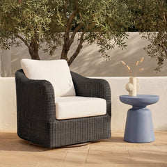 Bodhi Charcoal Outdoor Swivel Accent Chair - Ornate Home