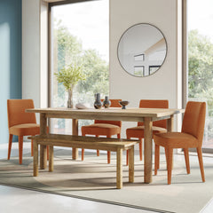 Bodhi Golden/Auburn Rect. Dining Table w/ 4 Wilson Chair - Ornate Home