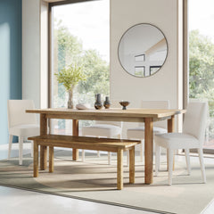 Bodhi Golden/Ivory Rect. Dining Table w/ 4 Wilson Chair - Ornate Home