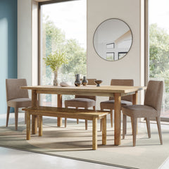 Bodhi Golden/Sable Rect. Dining Table, Bench & w/ 4 Wilson Chair - Ornate Home