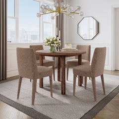 Bodhi Golden/Sable Round Dining Table w/ 4 Wilson Chair - Ornate Home