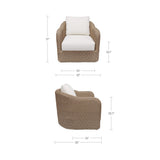 Bodhi Natural Outdoor Swivel Accent Chair - Ornate Home