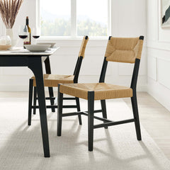 Bodie Black/Natural Wood Dining Chair - Ornate Home