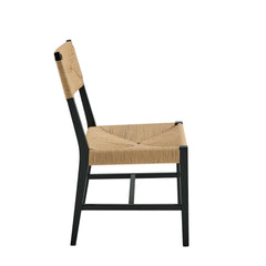 Bodie Black/Natural Wood Dining Chair (Set of 2) - Ornate Home
