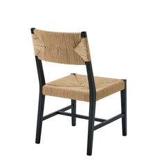 Bodie Black/Natural Wood Dining Chair (Set of 2) - Ornate Home