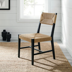 Bodie Black/Natural Wood Dining Chair (Set of 2) - Ornate Home