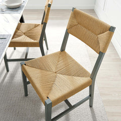 Bodie Light Gray/Natural Wood Dining Chair - Ornate Home