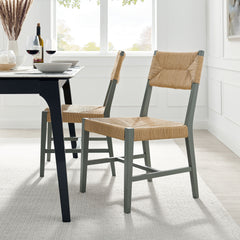 Bodie Light Gray/Natural Wood Dining Chair (Set of 2) - Ornate Home