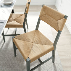 Bodie Light Gray/Natural Wood Dining Chair (Set of 2) - Ornate Home
