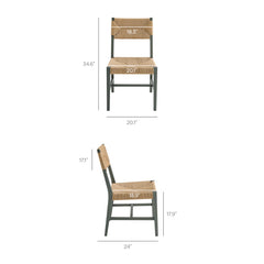 Bodie Light Gray/Natural Wood Dining Chair (Set of 2) - Ornate Home