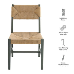 Bodie Light Gray/Natural Wood Dining Chair (Set of 2) - Ornate Home