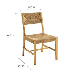 Bodie Natural Wood Dining Chair - Ornate Home