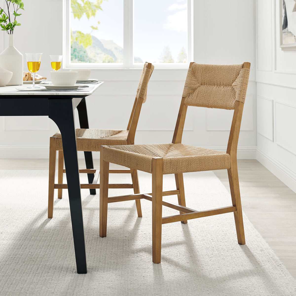 Bodie Natural Wood Dining Chair (Set of 2) - Ornate Home