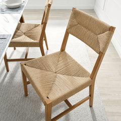 Bodie Natural Wood Dining Chair (Set of 2) - Ornate Home