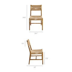 Bodie Natural Wood Dining Chair (Set of 2) - Ornate Home