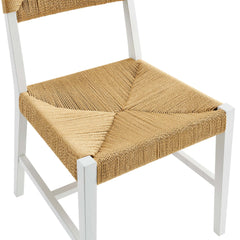 Bodie White/Natural Wood Dining Chair - Ornate Home