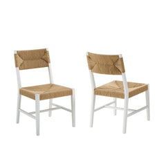 Bodie White/Natural Wood Dining Chair (Set of 2) - Ornate Home